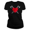 Shieldmaiden, Viking, Norse, Gym t-shirt & apparel, Heart and axes,front