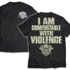 Viking, Norse, Gym t-shirt & apparel, I'm comfortable with violence, double sided