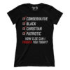 AP: Conservative Checklist (Black) (Ladies)