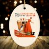 Funny Vintage Sewing Quote Ornament, This Christmas Sing Out for a Singer Classic Advertisement