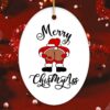 Merry ChisMyAss Funny Mooning Santa Christmas Ornament, Dirty Joke Butt Humor