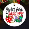 Santa’s Favorite Retired Teacher Christmas Ornament, Retirement Appreciation Gift Idea for Professor