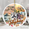 Artistic Historical Gettysburg Town Vintage Ornament, Pennsylvania Battlefield Civil War Heritage and Abe Lincoln