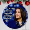 Kamala Harris Hopeful Vision for America’s Future Ornament, Inspirational Gift and Decor