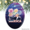 Merica Donald Trump Patriot with Fireworks Ornament
