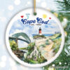 Serene and Vintage Cape Cod Massachusetts Ornament, Rustic Christmas Souvenir and Gift