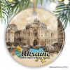 Ukraine Vintage City Artwork Ornament, Odesa Opera and Ballet Theatre Ukrainian Souvenir