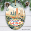Vintage Hand Drawn Art of Las Vegas Ornament, Nevada Christmas Gift Souvenir
