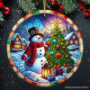 Winter Festivity Top Hat Snowman Ornament, Radiant Tree with Holiday Spirit Keepsake and Gift
