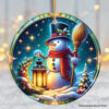 Winter Wanderer Snowman Ornament, Holiday Gift and Christmas Decor