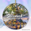 Artistically Scenic Savannah Ornament, Georgia Historical City and Nature Christmas Ornament