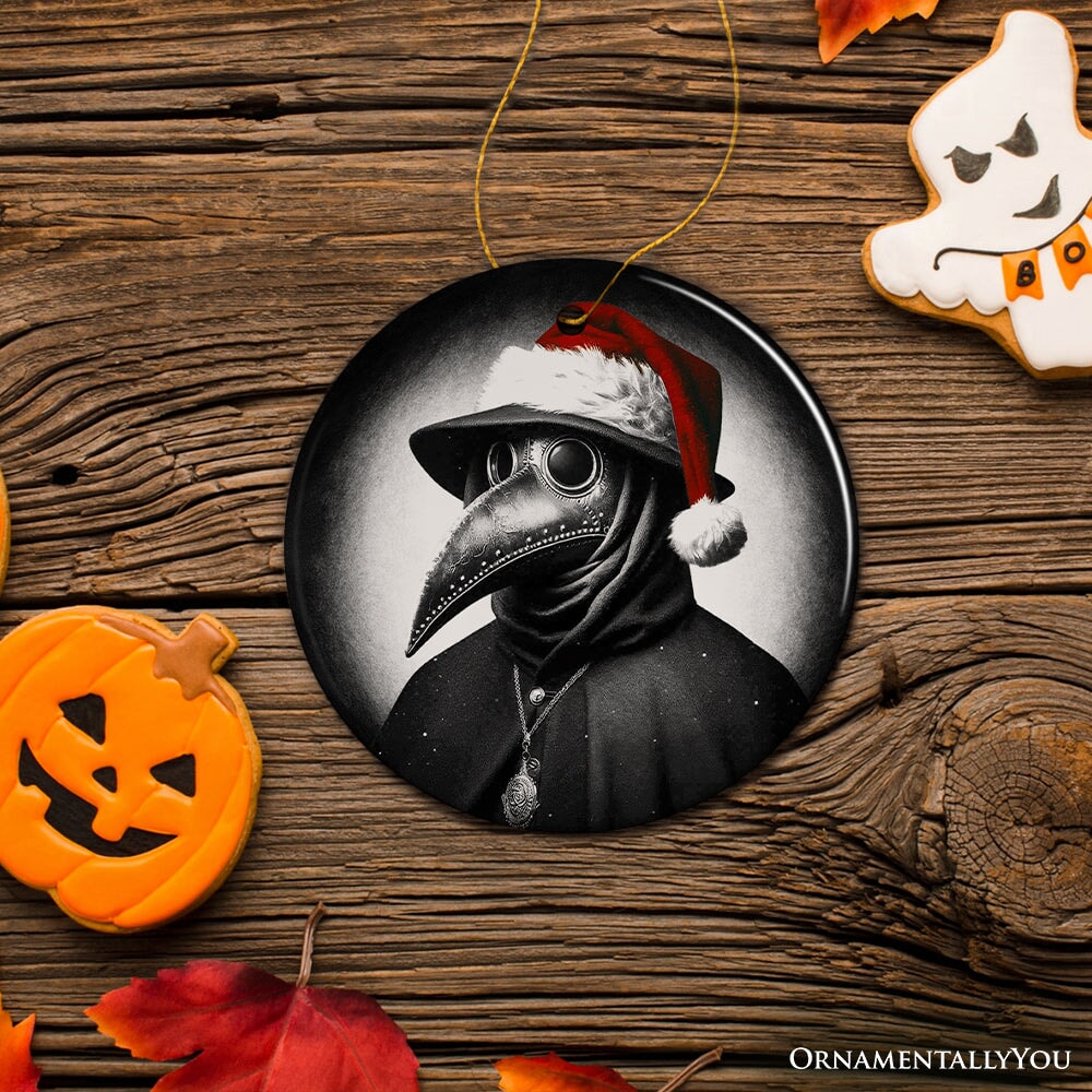 ForProduct-02GrimPlagueDoctorWithSantaHatCeramicOrnament_DarkChristmasKeepsakeforHalloweenTree13DRealisticMockupFall.jpg
