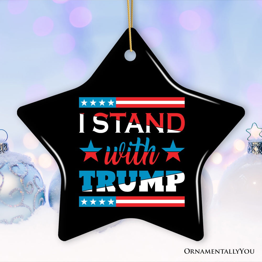 Trump 2020 Flat Double-Sided Christmas Ornament – MAGA – Aluminum Round