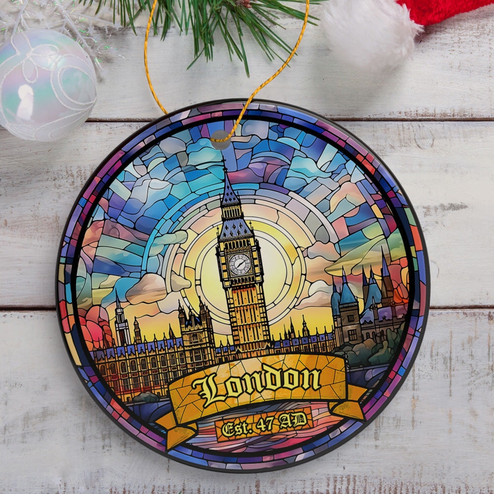 ForProductBigBen_LondonSceneryinColorfulStainedGlassStyleforSouvenirChristmasFlatLayOrnament.jpg