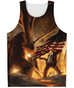 Teddy Roosevelt VS Bigfoot - All Over Print Tank