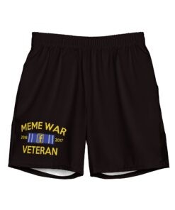 Meme War Veteran (Black) Swim Trunks
