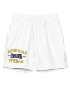 Meme War Veteran (White) Swim Trunks